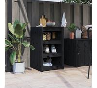 Meuble bas | Armoire Buffet de cuisine BONNIE | Armoire de cuisine d'extérieur noir 55x55x92 cm | bois pin massif - BELLE M44007360