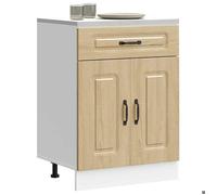 Meuble bas | Armoire Buffet de cuisine BONNIE | Armoire de cuisine Kalmar chêne sonoma | bois d'ingénierie - BELLE M25146965