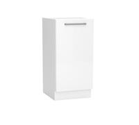 Meuble bas de cuisine avec 1 porte coloris blanc - longueur 30 x profondeur 46,6 x hauteur 82 cm