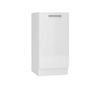 Meuble bas de cuisine avec 1 porte coloris blanc - longueur 40 x profondeur 44,60 x hauteur 82 cm - -