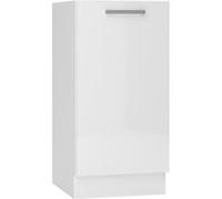 Meuble bas de cuisine avec 1 porte coloris blanc - longueur 40 x profondeur 44,60 x hauteur 82 cm - -