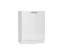 Meuble bas de cuisine avec 1 porte coloris blanc - longueur 60 x profondeur 44,60 x hauteur 82 cm