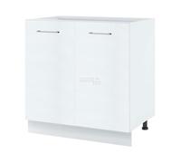 Meuble bas de cuisine Bellissi Blanc 2 portes L 80 cm - Cuisineandcie