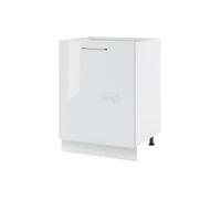 Meuble bas de cuisine Bellissi Blanc Brillant 1 porte L 60 cm - Cuisineandcie
