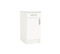 Meuble bas de cuisine blanc 1 porte 1 tiroir Mammy - Blanc