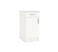 Meuble bas de cuisine blanc 1 porte 1 tiroir Mammy - Blanc