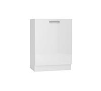 Meuble bas de cuisine coloris blanc avec 1 porte - longueur 60 x profondeur 44,60 x hauteur 82 cm