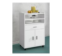 Meuble bas de cuisine coloris Blanc - Longueur 60 x profondeur 40 x hauteur 90 cm -PEGANE- Blanc