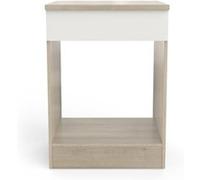 Meuble bas de cuisine coloris chene kronberg, blanc - Longueur 60 x Hauteur 84,5 x Profondeur 60 cm --