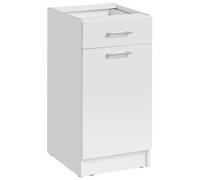 Meuble bas de cuisine Eco Blanc 1 porte 1 tiroir L 40 cm - Cuisineandcie