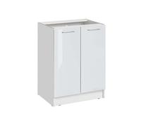 - Meuble bas de cuisine Eco Blanc Brillant 2 portes L 60 cm
