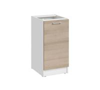- Meuble bas de cuisine Eco Chene Naturel 1 porte L 40 cm