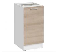 Meuble bas de cuisine Eco Chene Naturel 1 porte L 40 cm - Cuisineandcie