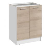 Meuble bas de cuisine Eco Chene Naturel 2 portes L 60 cm - Cuisineandcie