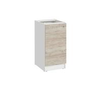 - Meuble bas de cuisine Eco Noyer Blanchi 1 porte L 40 cm