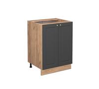Vicco Meuble Bas de Cuisine Fame-Line, Anthracite-Or, 60cm sans PT, à Combiner avec d'autres modules de la série Fame-Line