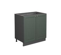 Vicco Meuble Bas de Cuisine Fame-Line, Vert Or Campagne, 80cm avec étagère, sans PT, à Combiner avec d'autres modules de la série Fame-Line