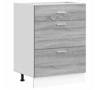 Meuble bas de cuisine Lyon - vidaXL - caisson cuisine - bois d'ingénierie - gris sonoma - 60 x 46 x 81,5 cm - avec tiroir{wzn83k}