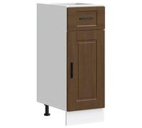 Meuble bas de cuisine Porto marron aspect chêne 30 x 46 x 81,5 cm | Bois marron aspect chêne, tiroir 30 x 38,5 x 16 cm, intérieur de l'armoire 30 x 46 x 54 cm, charge jusqu'à 60 kg