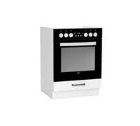 Meuble bas de cuisine pour four avec 1 tiroir coloris blanc- longueur 60 x profondeur 51 x hauteur 82 cm