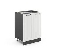 Vicco meuble bas de cuisine R-Line, 60 cm sans plan de travail, Blanc campagne/Anthracite