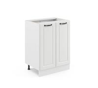 Meuble bas de cuisine R-Line, 60cm sans PT, Blanc campagne, Blanc, Vicco