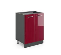 Meuble de cuisine, élément haut, élément bas, cuisine intégrée,anthracite, VICCO