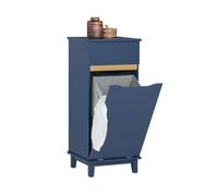 Meuble Bas de Salle de Bain BZR114-B SoBuy - 1 Tiroir et 1 Panier à Linge Amovible - Bleu foncé - 40x40x96