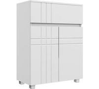 kleankin Meuble de rangement pour salle de bain Panneau de particules 60x30x80 cm Blanc