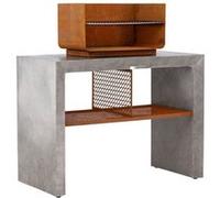 Meuble Bas d'Extérieur Avec Gril "Velas" 120cm Gris Clair