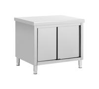 Meuble bas en inox - 100 x 80 cm - 500 kg - Royal Catering RCAT-100/80