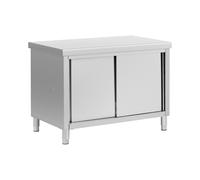 Meuble bas en inox avec double ouverture - ECO - 120 x 70 cm - 500 kg - Royal Catering RCSSCB-120X70-H