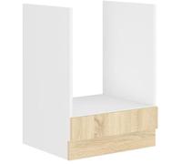 Meuble bas four - Décor chêne sonoma - L60xP48xH82 cm - Plan de travail non inclus