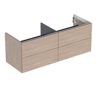 Geberit One meuble sous-vasque 505266005 133,2x50,4x47cm, 4 tiroirs, structure bois chêne/mélamine