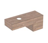 Geberit VariForm - Meuble sous vasque avec 3 tiroirs 1350x550x510mm walnut hickory/walnut hickory