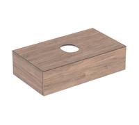 Geberit VariForm - Meuble sous vasque avec 1 tiroir 900x235x510mm walnut hickory/noyer