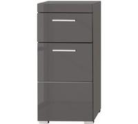 trendteam smart living Armoire de Toilette avec Rangement, Matériau en Bois, Gris Brillant, 37 x 79 x 103 cm