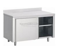 Meuble Bas Inox Avec Dosseret - Profondeur 600 - Combisteel - 1200x600Coulissante inox G