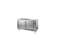 Meuble Bas Inox Traversant Chauffant - Gamme 600 - - 1600x600Coulissante