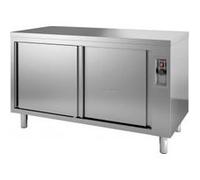 Meuble Bas Inox Traversant Chauffant - Gamme 600 - Combisteel - 2000x600Coulissante inox G