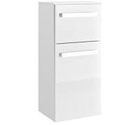Meuble bas Pelipal Série 4005 992.113.040 1 porte, 30x73x33 cm, laqué blanc polaire brillant/blanc brillant Select, poignée chromé