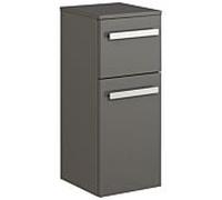 Meuble bas Pelipal série 4005 992.123.040 1 porte, 30x73x33 cm, gris pierre brillant/gris quartz brillant Select, poignée chromé