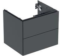 Meuble bas pour lavabo Geberit ONE 2 tiroirs L60cm P47cm Noir mat - GEBERIT 505.261.00.8