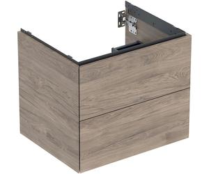 Meuble bas pour lavabo Geberit ONE 2 tiroirs L60cm P47cm Noyer carya - GEBERIT 505.261.00.6