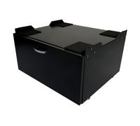 Meuble bas pour machine a laver avec tiroir 33 x 61 x 52 cm MDF et acier noir 04_0007835