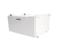 Meuble bas pour machine a laver avec tiroir avec tiroir 33 x 61 x 52 cm MDF et acier blanc 04_0007833