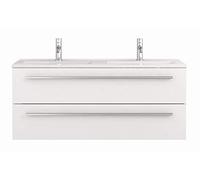 Meuble Bas pour Plan Vasque 120 cm de Large Meubles de Salle de Bain Sieper - fabriqués en Allemagne - déjà pré-assemblés (120, Blanc)