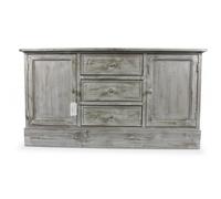 Meuble bas rangement bois cesuré blanc