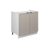 Meuble bas sous-évier Fame-Line, 80cm sans PT, GrisBeige/Blanc, Vicco 50398