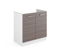 Meuble bas sous-évier R-Line, 80 cm sans plan de travail, Gris, Vicco